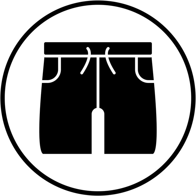 Estilo del icono de los cortos de diseño vectorial