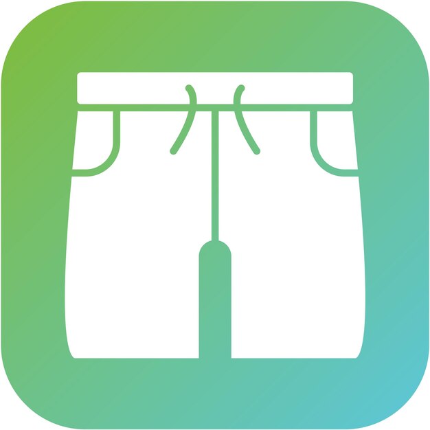 Estilo del icono de los cortos de diseño vectorial