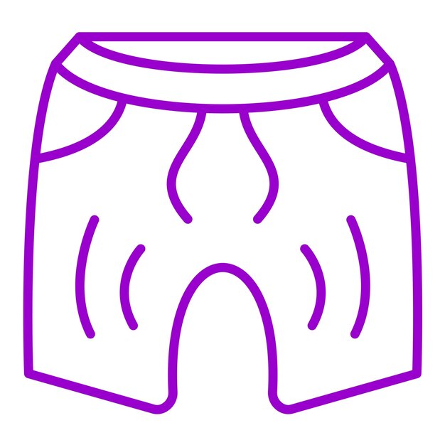 Estilo del icono de los cortos de diseño vectorial