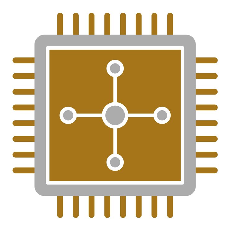 Vector estilo del icono de la cpu de diseño vectorial