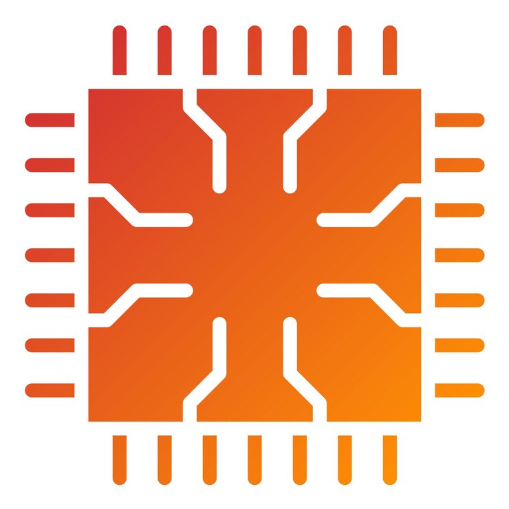 Vector estilo del icono de la cpu de diseño vectorial