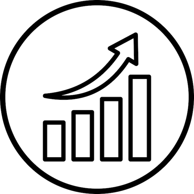 Estilo del icono de crecimiento del diseño vectorial