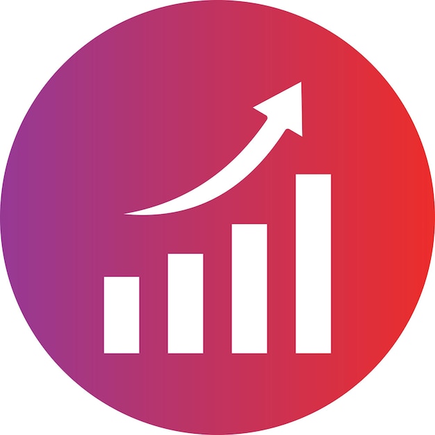 Estilo del icono de crecimiento del diseño vectorial