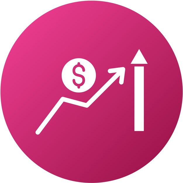 Estilo del icono de crecimiento del diseño vectorial