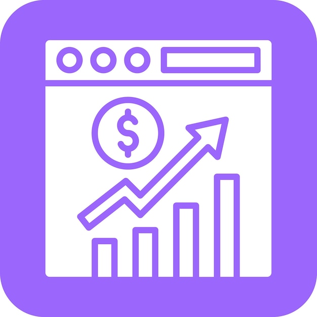 Estilo de icono de crecimiento de negocio de diseño vectorial