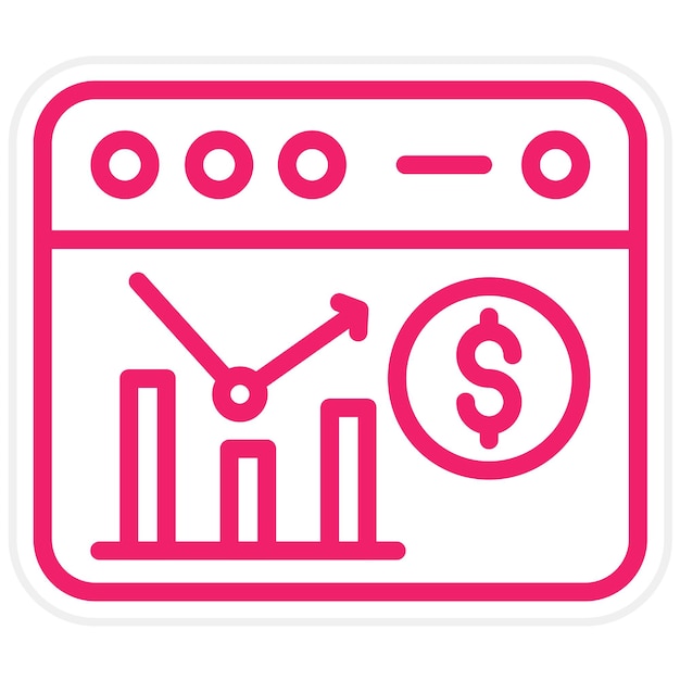 Estilo de icono de crecimiento de negocio de diseño vectorial