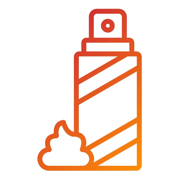 Estilo del icono de la crema de afeitar de diseño vectorial
