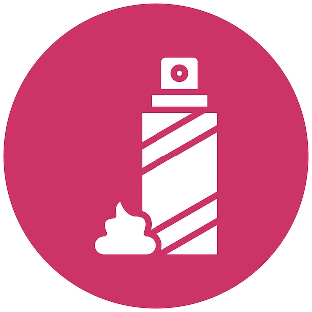 Estilo del icono de la crema de afeitar de diseño vectorial