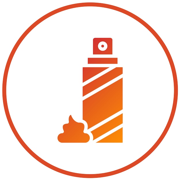 Estilo del icono de la crema de afeitar de diseño vectorial