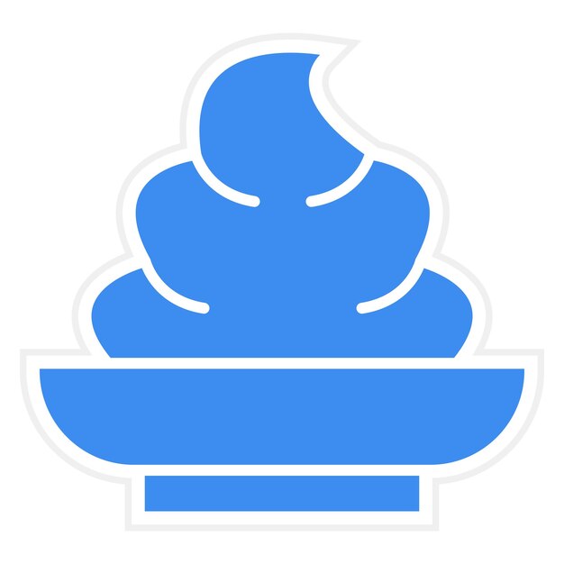 Estilo de icono de crema de diseño vectorial