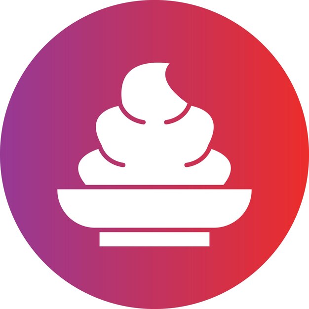 Estilo de icono de crema de diseño vectorial
