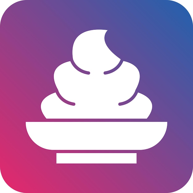 Estilo de icono de crema de diseño vectorial