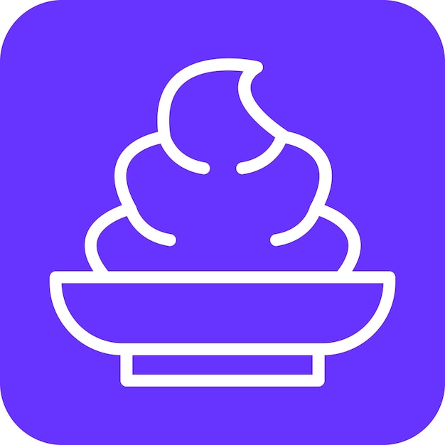 Estilo de icono de crema de diseño vectorial