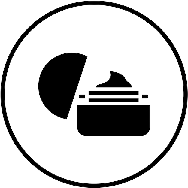 Estilo de icono de crema de diseño vectorial