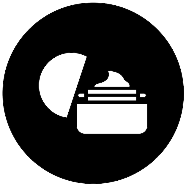Estilo de icono de crema de diseño vectorial