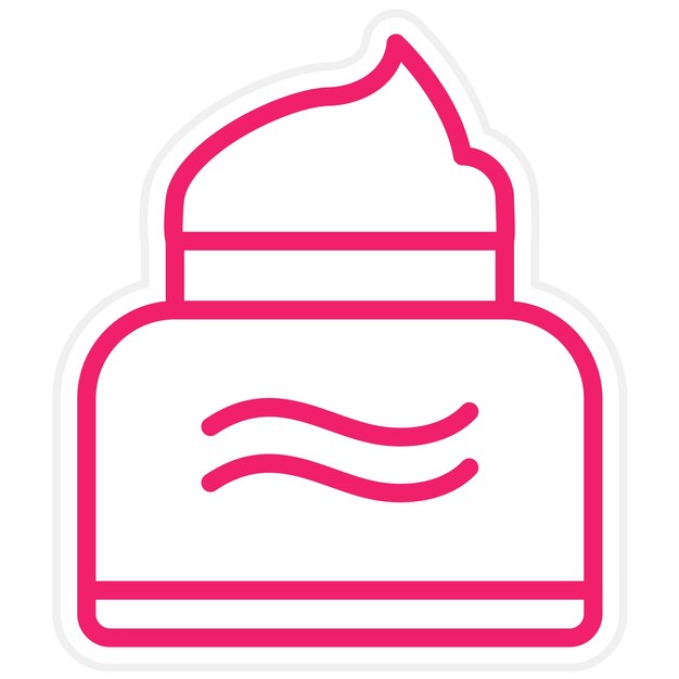 Estilo del icono de la crema hidratante de diseño vectorial