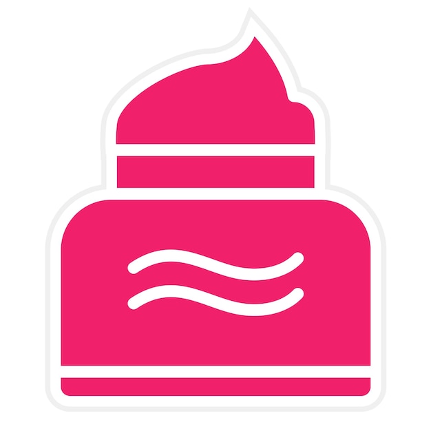 Estilo del icono de la crema hidratante de diseño vectorial
