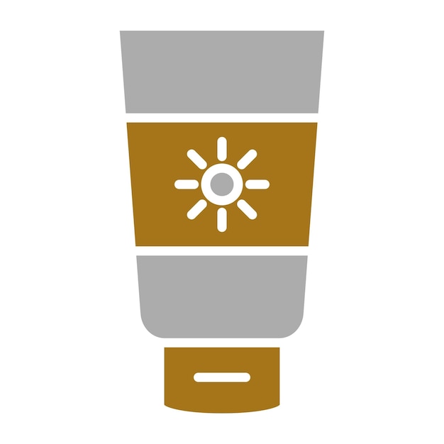 Estilo del icono de crema de sol