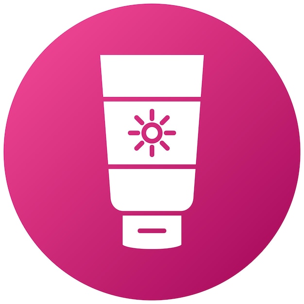 Estilo del icono de crema de sol