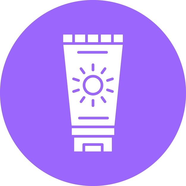 Estilo de icono de crema solar de diseño vectorial