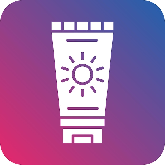 Estilo de icono de crema solar de diseño vectorial