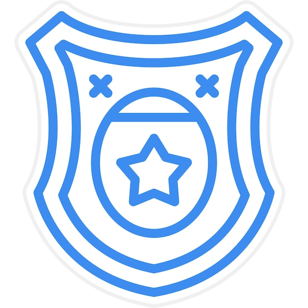 Estilo del icono de la cresta del diseño vectorial