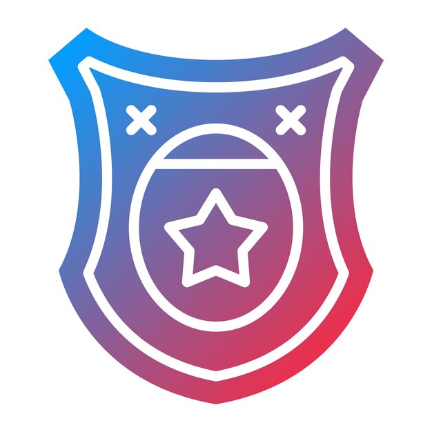 Estilo del icono de la cresta del diseño vectorial