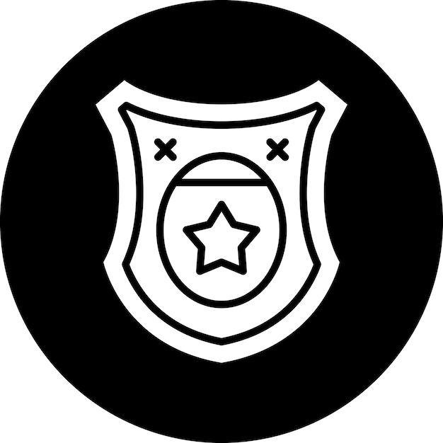 Estilo del icono de la cresta del diseño vectorial