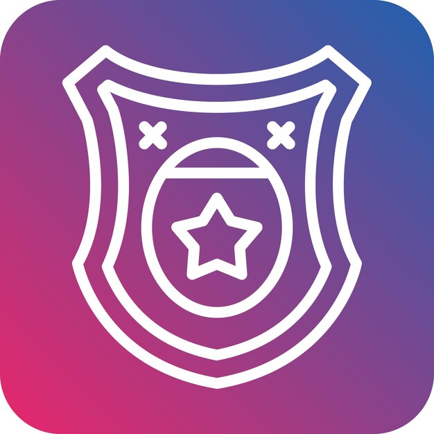 Estilo del icono de la cresta del diseño vectorial