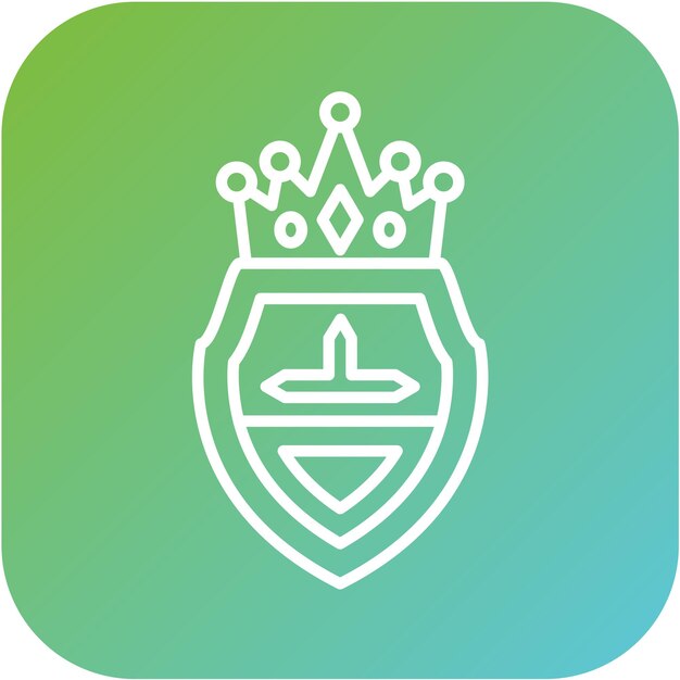 Estilo del icono de la cresta del diseño vectorial