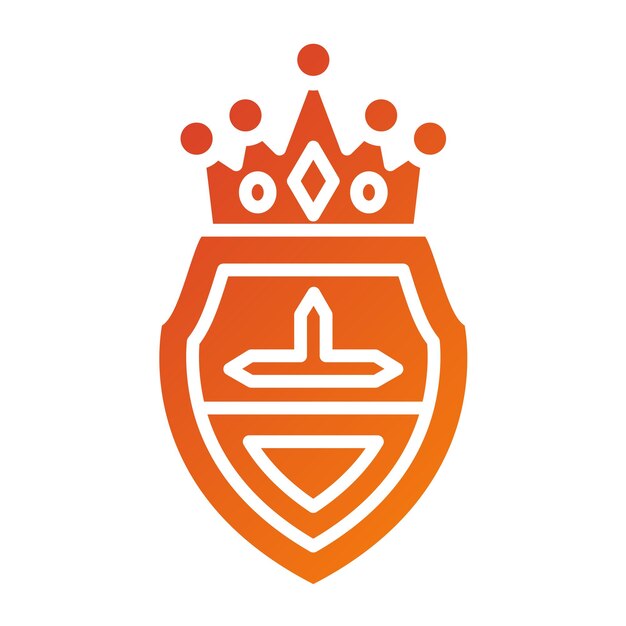 Estilo del icono de la cresta del diseño vectorial