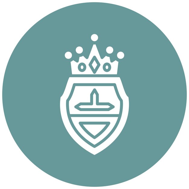 Estilo del icono de la cresta del diseño vectorial