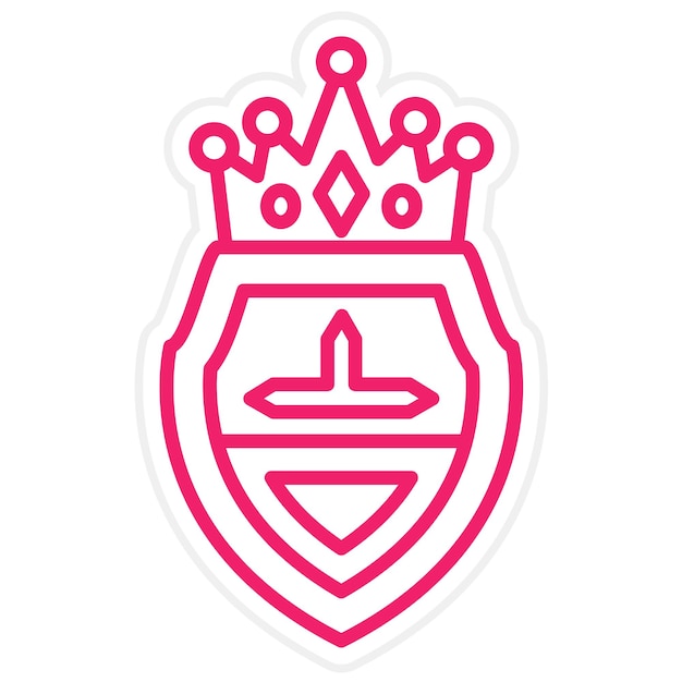 Estilo del icono de la cresta del diseño vectorial