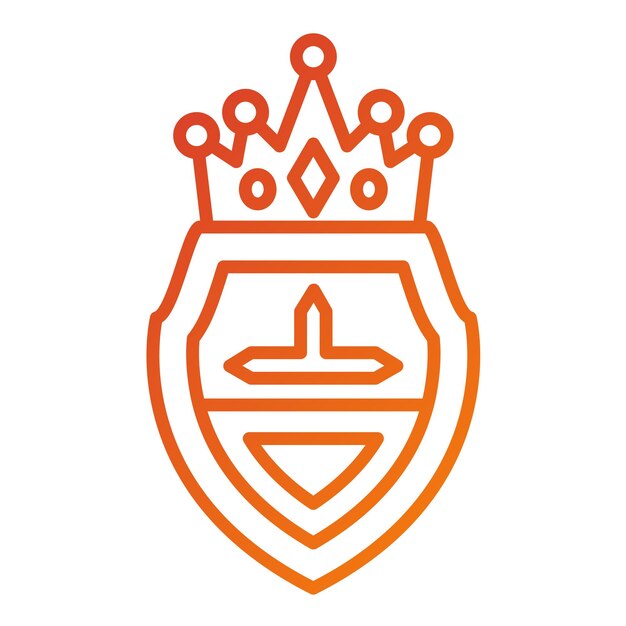 Estilo del icono de la cresta del diseño vectorial