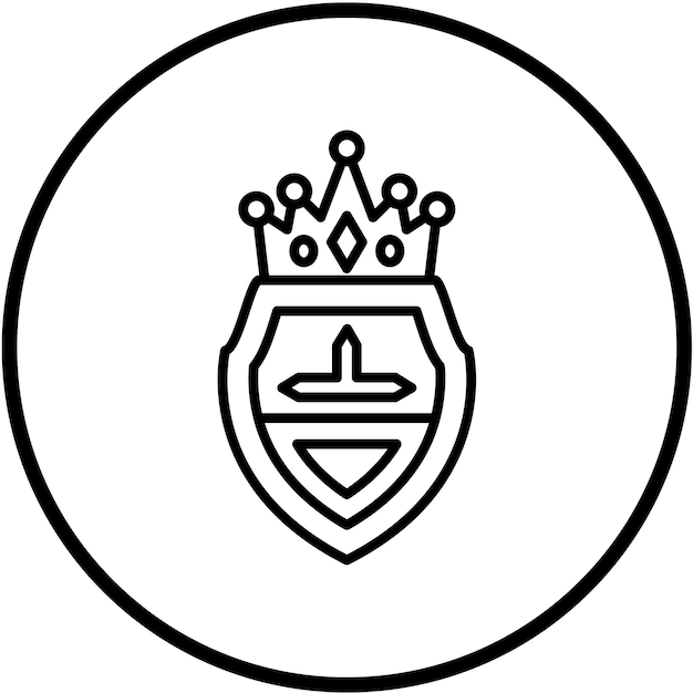 Estilo del icono de la cresta del diseño vectorial