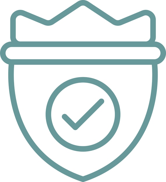 Estilo del icono de la cresta de seguridad de diseño vectorial