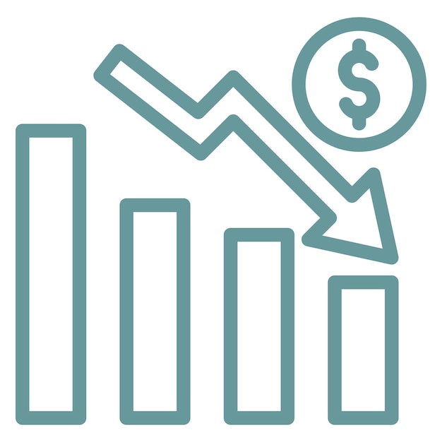 Estilo del icono de la crisis del diseño vectorial