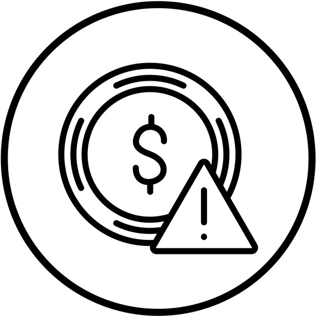 Estilo del icono de la crisis del diseño vectorial