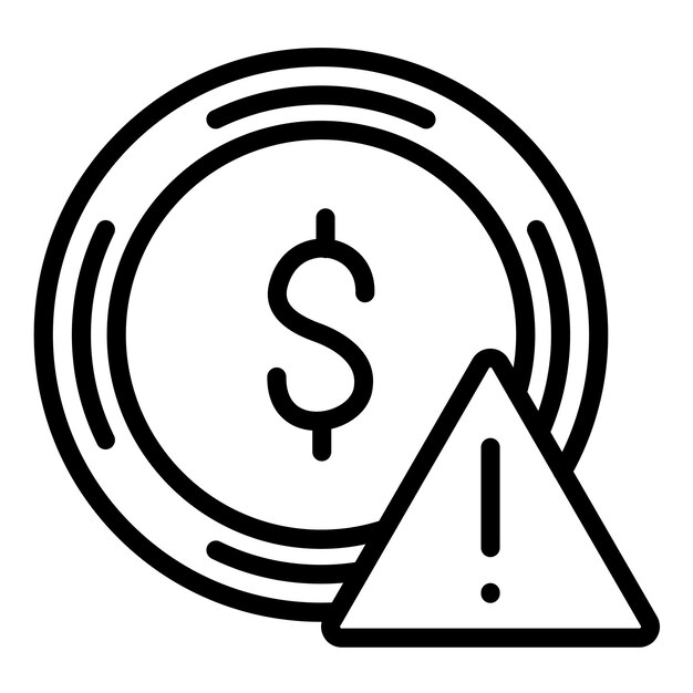 Estilo del icono de la crisis del diseño vectorial