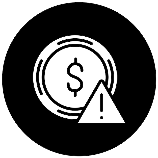 Estilo del icono de la crisis del diseño vectorial