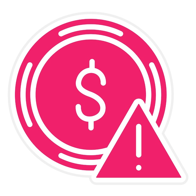 Estilo del icono de la crisis del diseño vectorial