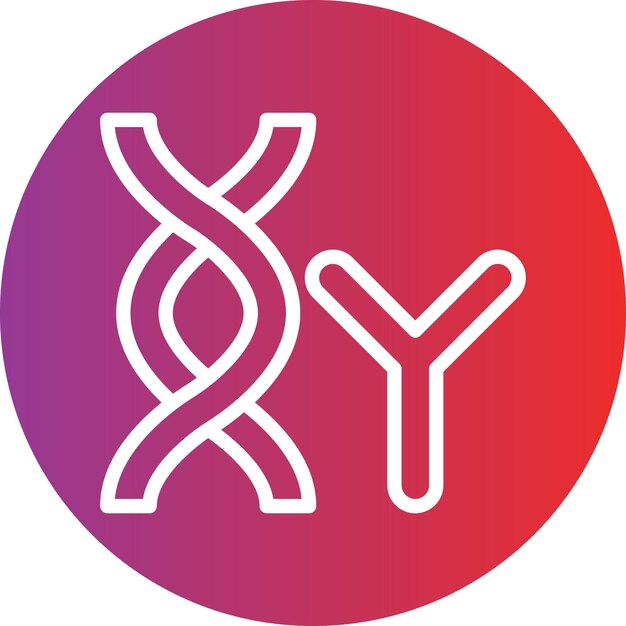 Estilo del icono del cromosoma del diseño vectorial