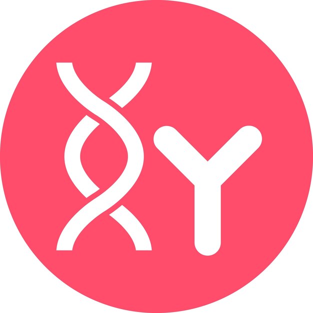 Estilo del icono del cromosoma del diseño vectorial
