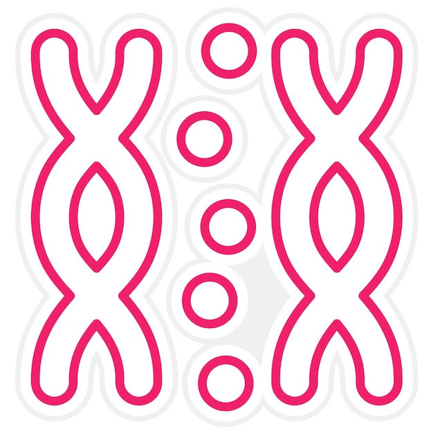 Estilo del icono del cromosoma del diseño vectorial
