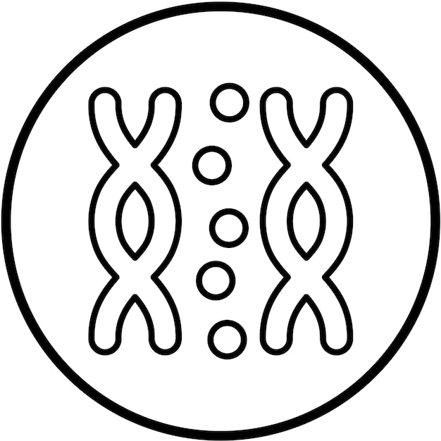 Estilo del icono del cromosoma del diseño vectorial