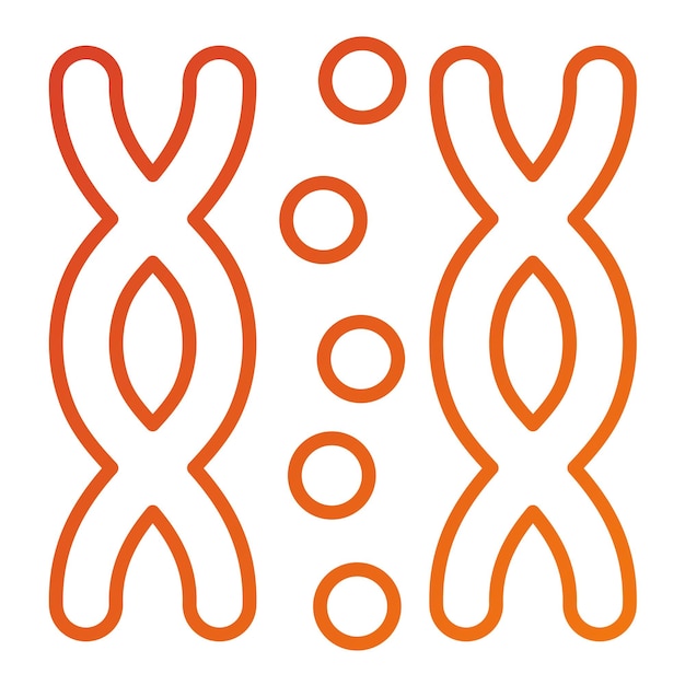 Estilo del icono del cromosoma del diseño vectorial