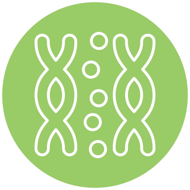 Estilo del icono del cromosoma del diseño vectorial