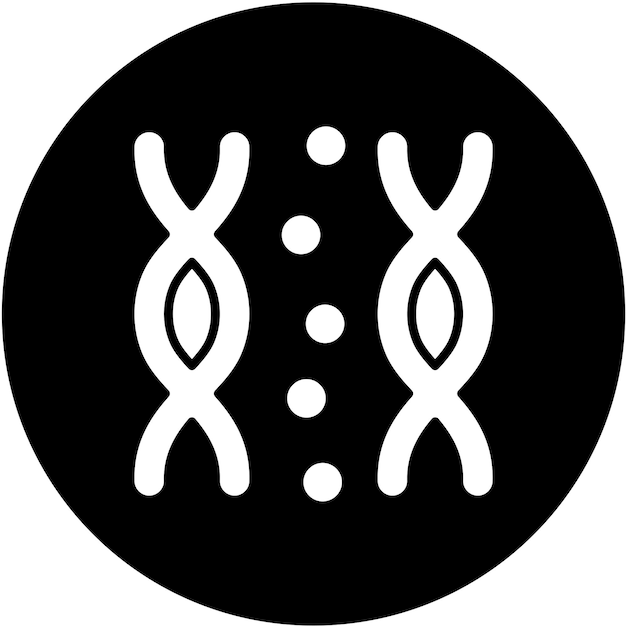 Estilo del icono del cromosoma del diseño vectorial