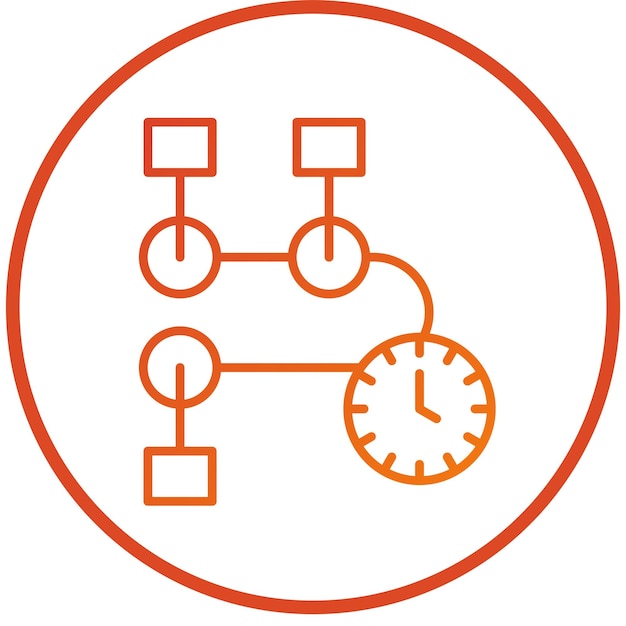 Estilo del icono de la cronología del diseño vectorial