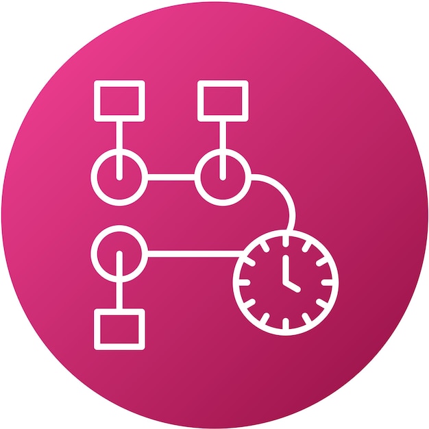 Estilo del icono de la cronología del diseño vectorial